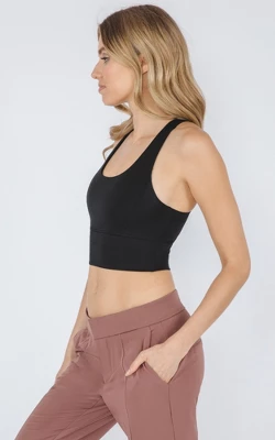 90 Degree By Reflex Womens Lux Racerback Longline Warrior Bra