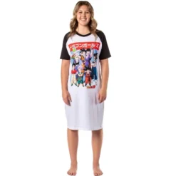 Dragon Ball Z Womens' Goku Gohan Vegeta Group Shot Pajama Sleep Shirt