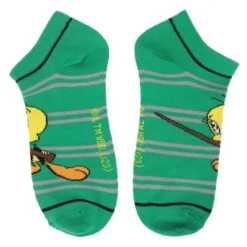 WB 100: Looney Tunes Mashups Hogwarts Students 5-Pack Women's Striped Ankle Socks