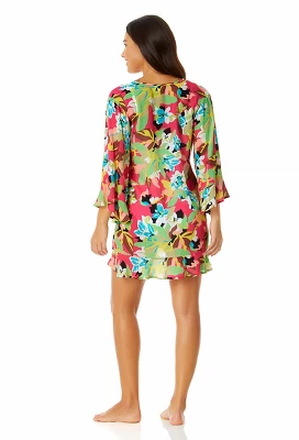 Anne Cole - Women's Flounce V Neck Tunic Swimsuit Cover Up - Image 2