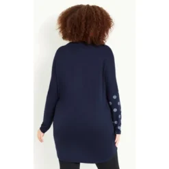 Women's Plus Size Spot On Tunic - Navy | EVANS