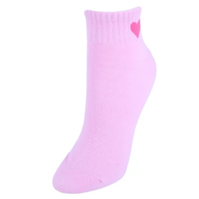 CTM Women's Low Cut Heart Comfortable Socks (6 Pair Pack) - Image 5
