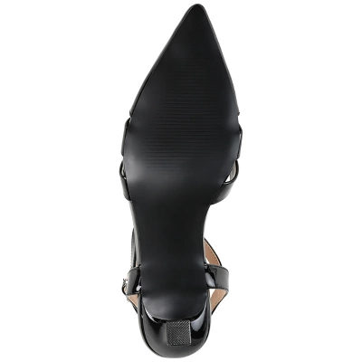 Journee Collection Womens Jazlynn Buckle Kitten Heel Pointed Toe Pumps - Image 4