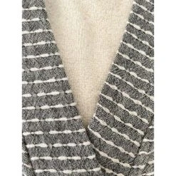 Cozy Cotton Dark Grey Robe With Plush Lining - Anaya