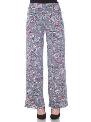 Women's Paisley Printed Palazzo Pants - White Mark - Image 6