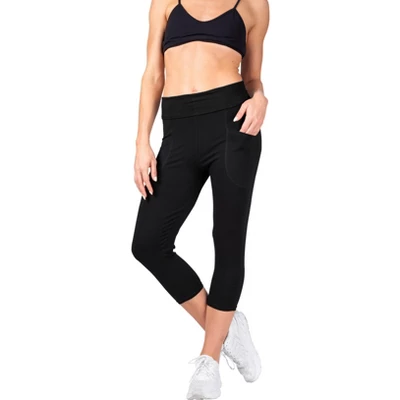 Blis Workout Leggings For Women Fold Over Maternity Leggings Yoga Pants For Women Capri Length 3 Packs Available - Image 3
