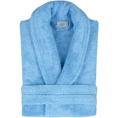 Classic Turkish Towels Unisex Shawl Collar Terry Cloth Robe - Image 6