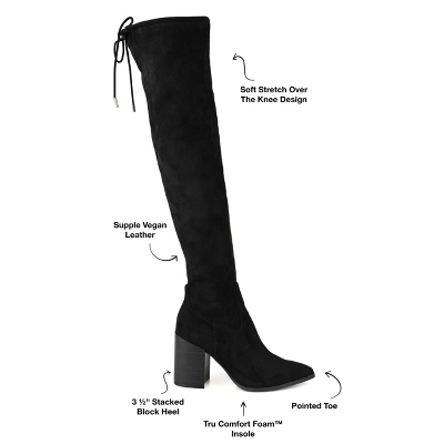 Journee Collection Womens Paras Tru Comfort Foam Stacked Heel Over The Knee Boots - Image 7