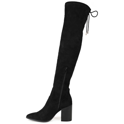 Journee Collection Womens Paras Tru Comfort Foam Stacked Heel Over The Knee Boots