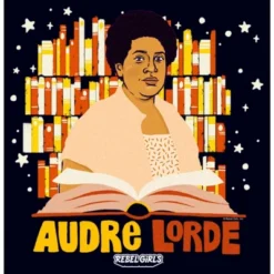 Women's Rebel Girls Audre Lorde Cartoon Portrait T-Shirt