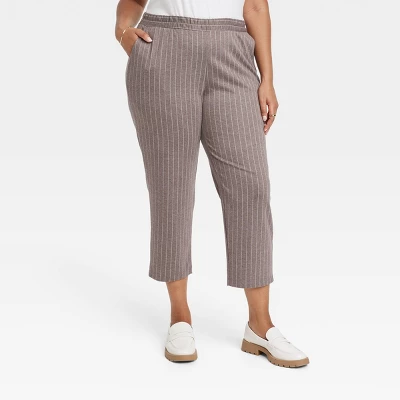 Women's High-Rise Regular Fit Tapered Ankle Knit Pants - A New Day™ - Image 8