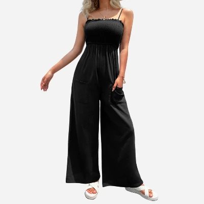 Women's Sleeveless Smocked Jumpsuit -Cupshe - Image 5