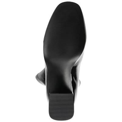 Journee Collection Womens Reice Square Toe Block Heel Ankle Booties - Image 4