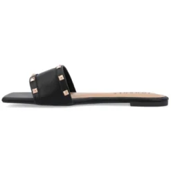 Journee Collection Womens Treena Tru Comfort Foam Slip On Slide Flat Sandals
