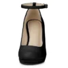 Perphy Mary Jane Platform Ankle Strap Stiletto Heel Pumps For Women