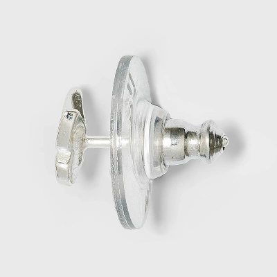 Sterling Silver Cubic Zirconia And Butterfly Stud Earring Set 3pc - A New Day™ Silver