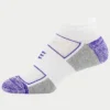 PowerSox Women's Lightweight Cushioned 6pk No Show Tab Athletic Socks - White/Gray 4-10