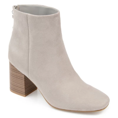 Journee Collection Womens Audrina Tru Comfort Foam Back Heel Zip Stacked Heel Booties - Image 10