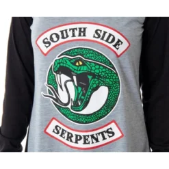 Riverdale Women's Southside Serpents Raglan Sleep Shirt Pajama Nightgown