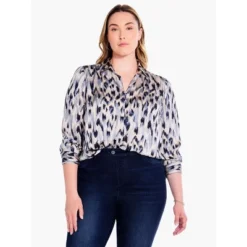 NIC + ZOE Misty Ikat Shirt