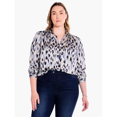 NIC + ZOE Misty Ikat Shirt