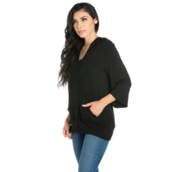 24seven Comfort Apparel Womens Trendy Oversized Fashion Hoodie Top