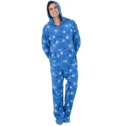 Footed Pajamas - Its A Snow Day Adult Hoodie Fleece Onesie