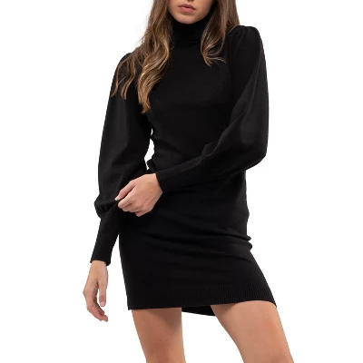August Sky Women's Lantern Sleeve Sweater Mini Dress - Image 9