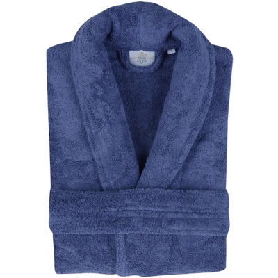 Classic Turkish Towels Unisex Shawl Collar Terry Cloth Robe - Image 14