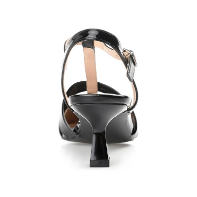 Journee Collection Womens Jazlynn Buckle Kitten Heel Pointed Toe Pumps - Image 2