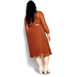 Women's Plus Size Love Pleat Dress - Ginger | CITY CHIC