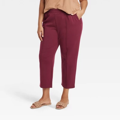 Women's High-Rise Regular Fit Tapered Ankle Knit Pants - A New Day™ - Image 5