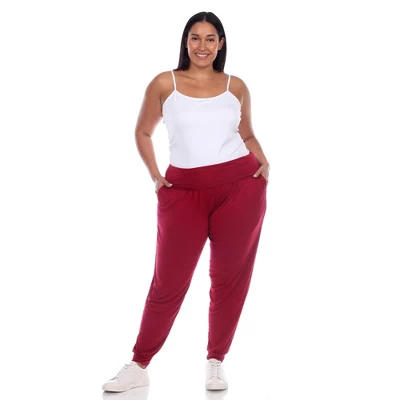 Women's Plus Size Harem Pants - White Mark - Image 4