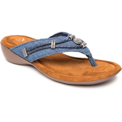 Minnetonka Women's Silverthorne 360 Thong Sandals - Image 10