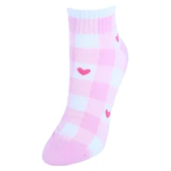 CTM Women's Low Cut Heart Comfortable Socks (6 Pair Pack)