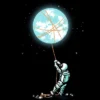 Junior's Design By Humans Moon Catcher By Radiomode T-Shirt