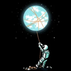 Junior's Design By Humans Moon Catcher By Radiomode T-Shirt
