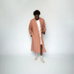 100% French Linen Unisex Bathrobe | BOKSER HOME