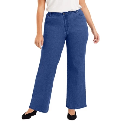 June + Vie By Roaman's Women’s Plus Size Curvie Fit Wide-Leg Jeans - Image 6