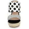 Allegra K Women's Polka Dots Platform Espadrille Wedge Heel Sandals