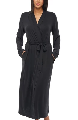 Women's Classic Soft Knit Long Lounge Robe With Pockets - Image 10