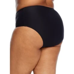 Birdsong Women's Plus Size Eco Onyx Basic Bikini Bottom - S40160P-EONX