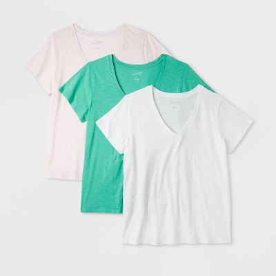 Women's 3pk Fitted V-Neck Short Sleeve T-Shirt - Universal Thread™ - Image 7