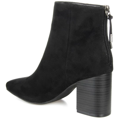 Journee Collection Womens Audrina Tru Comfort Foam Back Heel Zip Stacked Heel Booties - Image 6