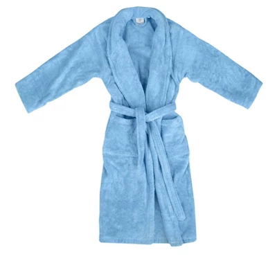 Classic Turkish Towels Unisex Shawl Collar Terry Cloth Robe - Image 2