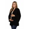 24seven Comfort Apparel Bell Sleeve Flared Open Front Maternity Cardigan