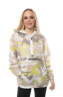 Members Only Women's Translucent Camo Print Popover Oversized Jacket - Image 4