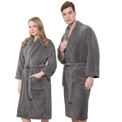 American Soft Linen Warm Fleece Bathrobe, Mens And Womens Adult Robes For Your Bathroom, Shawl Collar Robes - Image 10