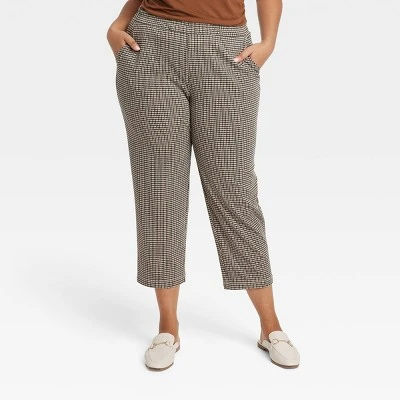 Women's High-Rise Regular Fit Tapered Ankle Knit Pants - A New Day™ - Image 4