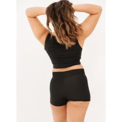 Lime Ricki Women's Black High-Waist Boy Short